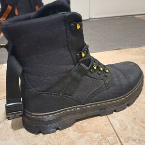 Dr. Martens Black Combat Boots with Chunky Sole